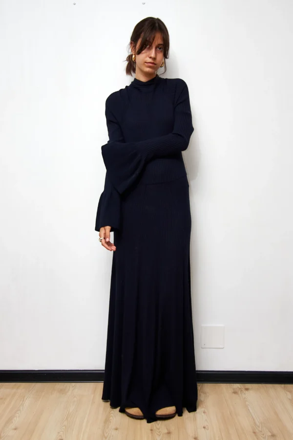 H&M Knit Dress Navy - Image 2