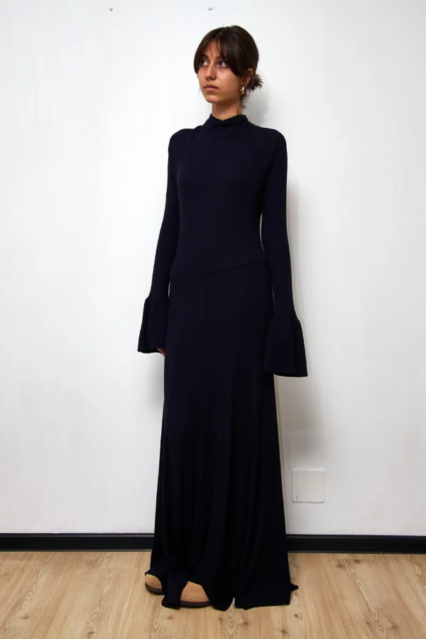 H&M Knit Dress Navy - Image 5
