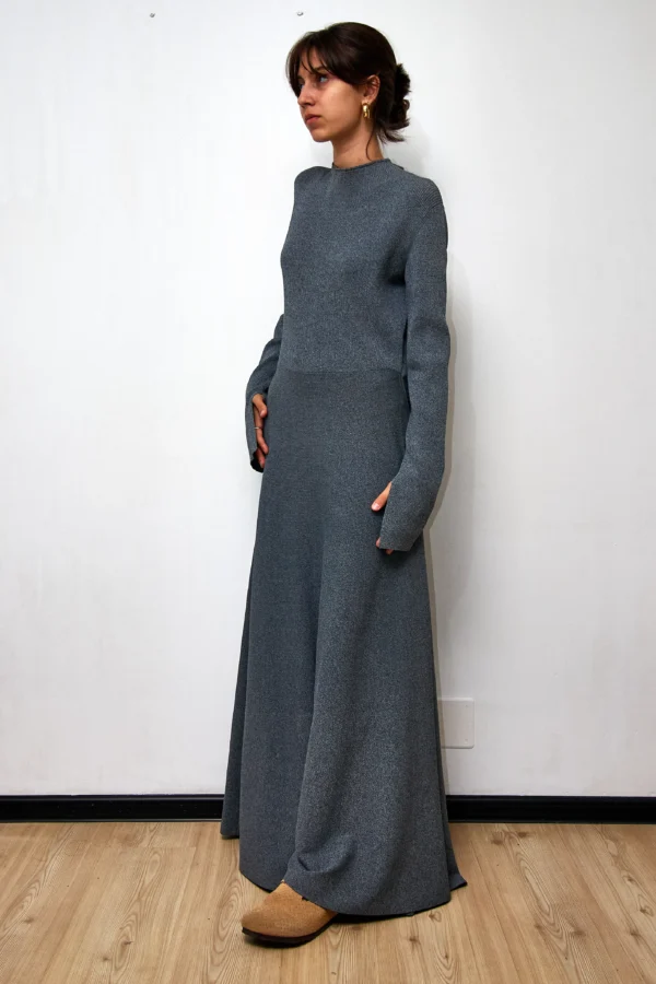 H&M Knitted Grey Dress - Image 4