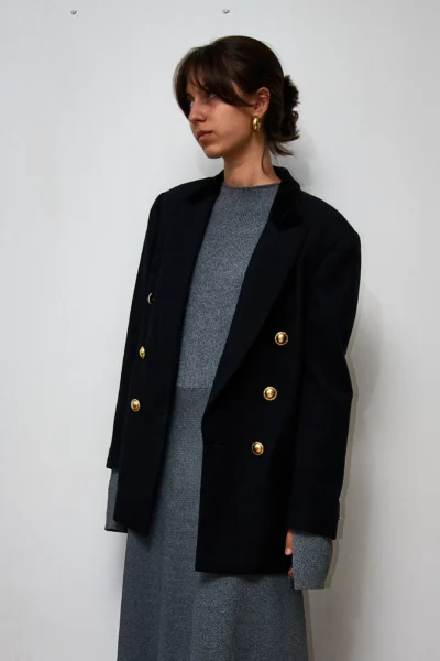 Vintage Valentino Garavani Mens Black Blazer