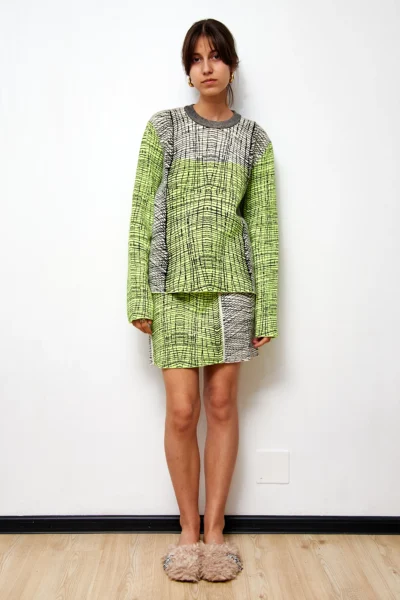 Kenzo Knit Set with Sweater and Skirt