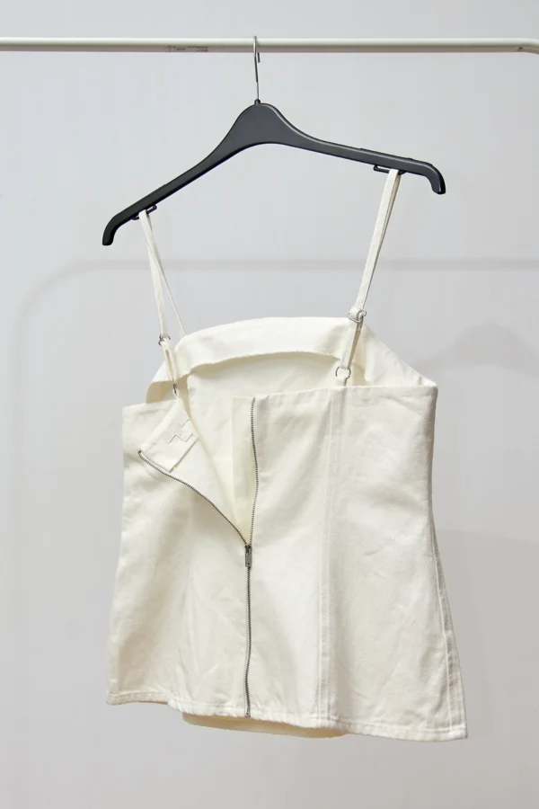 COS White Denim Top