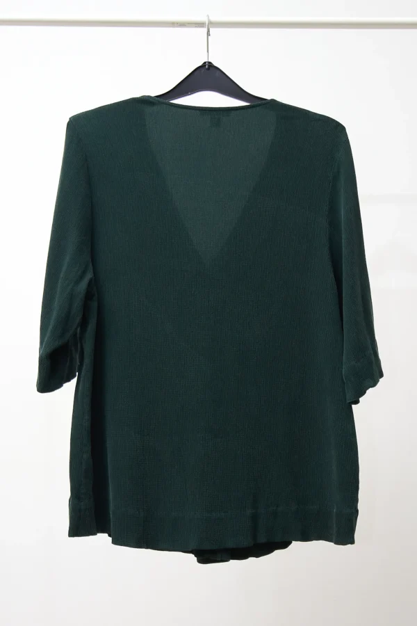 COS Crinkled Shirt Forest Green - Image 2