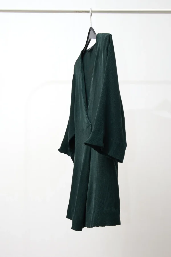 COS Crinkled Shirt Forest Green - Image 3