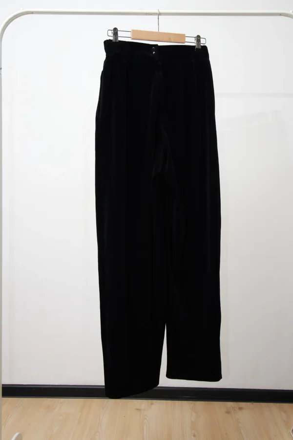 Vintage Velvet Trousers Black - Image 3