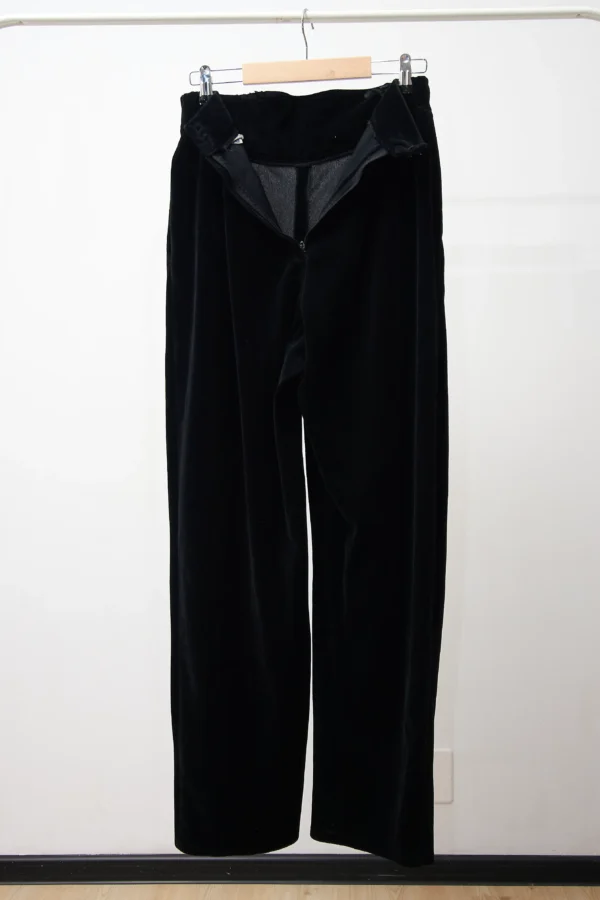 Vintage Velvet Trousers Black - Image 4