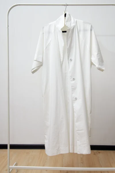 White Shirt Dress in Cotton