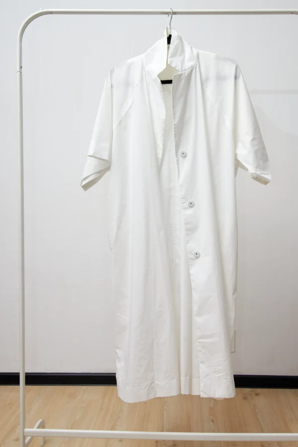 White Shirt Dress in Cotton