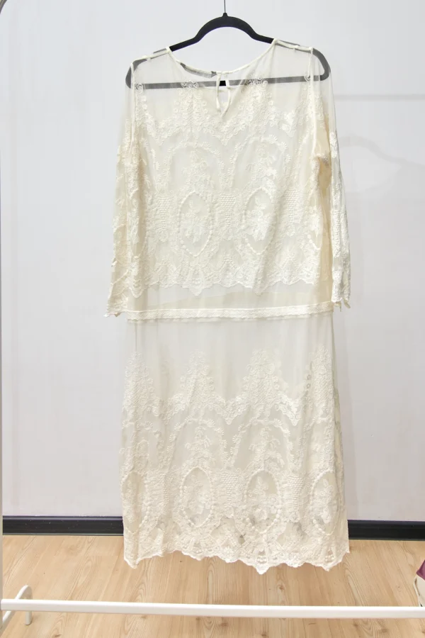 Zara Lace Sheer Dress White - Image 2