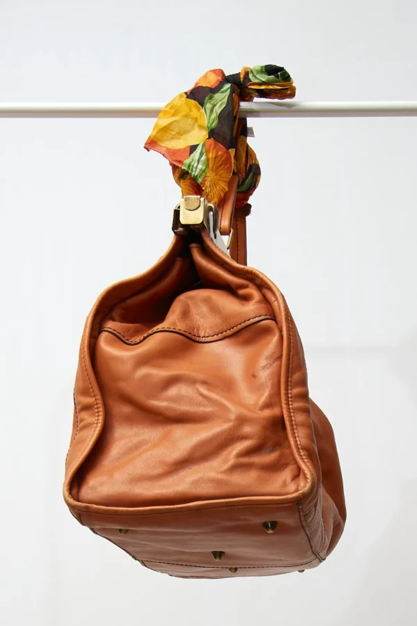 Vintage Leather Doctor's Bag with Brass Frame - Image 3